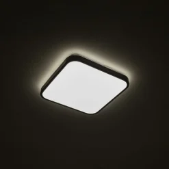 Plafon AGNES SQUARE PRO czarny LED 16W 3000K IP44 * Nowodvorski