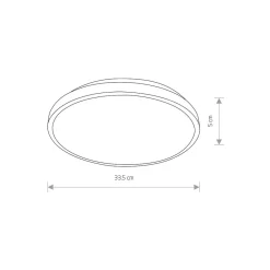 Plafon Łazienkowy AGNES Czarny 22W LED 3000K IP44 33,5cm * Nowodvorski Best