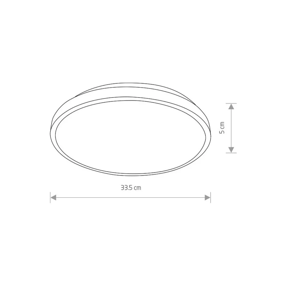 Plafon Łazienkowy AGNES Czarny 22W LED 3000K IP44 33,5cm * Nowodvorski Best