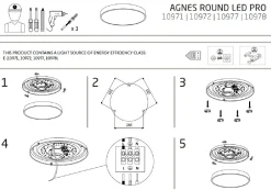 Plafon Łazienkowy AGNES Czarny 22W LED 3000K IP44 33,5cm * Nowodvorski Best