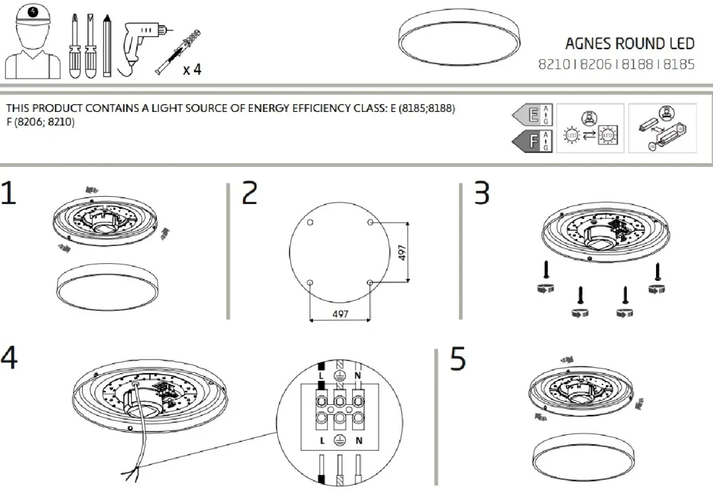 Plafon Łazienkowy AGNES ROUND Biały 64W LED 3000K IP44 64,2cm * Nowodvorski Online