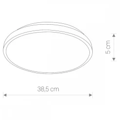 Plafon Łazienkowy AGNES ROUND Czarny 22W LED 4000K IP44 38,5cm * Nowodvorski Discount