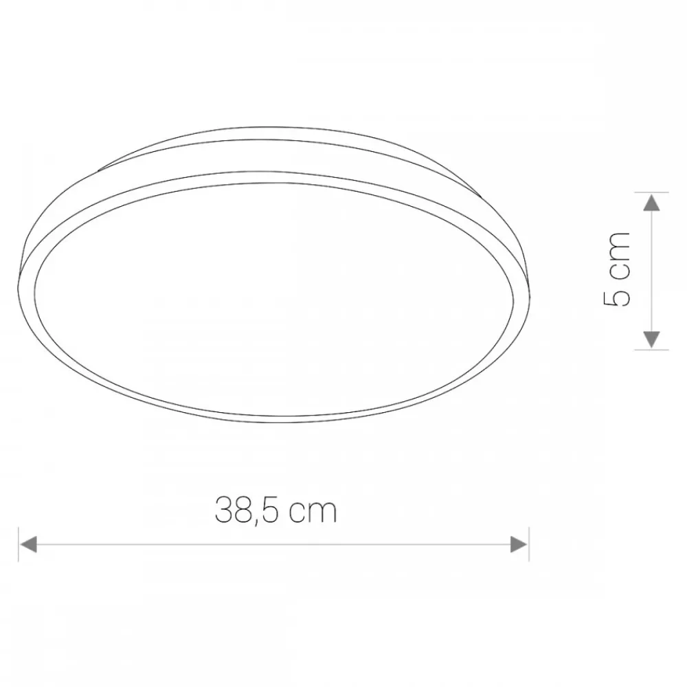 Plafon Łazienkowy AGNES ROUND Czarny 22W LED 4000K IP44 38,5cm * Nowodvorski Discount