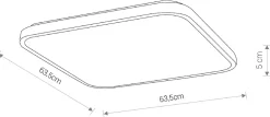 Plafon Łazienkowy AGNES SQUARE Czarny 64W LED 4000K IP44 63,5cm * Nowodvorski Online
