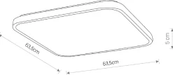 Plafon Łazienkowy AGNES SQUARE Biały 64W LED 4000K IP44 63,5cm * Nowodvorski Hot
