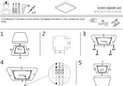 Plafon Łazienkowy AGNES SQUARE Biały 16W LED 3000K IP44 33,5cm * Nowodvorski Online