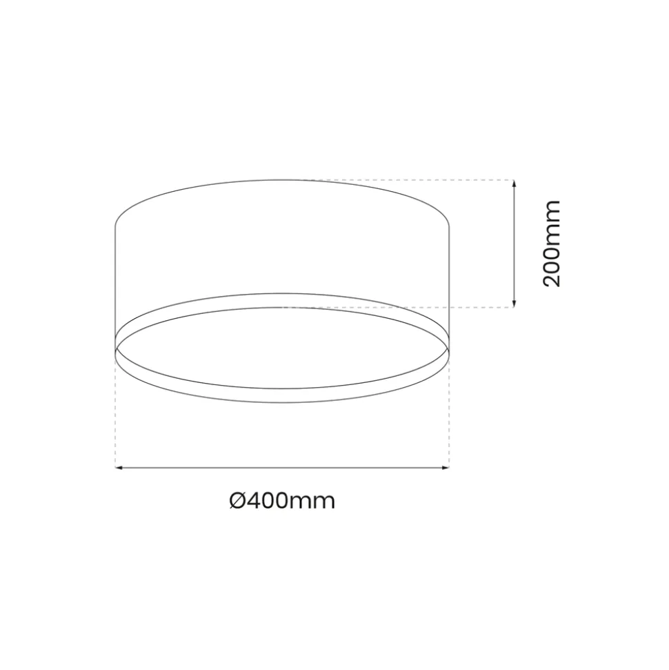 Plafoniera RONDO czarna 18W LED