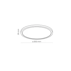Plafon Sufitowy AQUA Czarny Mały 24W LED 30cm * TK Lighting Discount