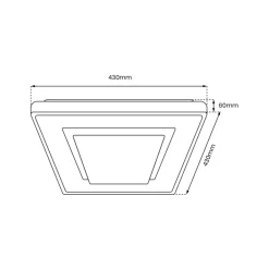 Plafon Sufitowy CAMERON Biały 38W LED 43cm * Eko-light Clearance