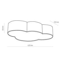 Plafon Sufitowy CLOUD Len Abażur 4xE27 * TK Lighting Outlet