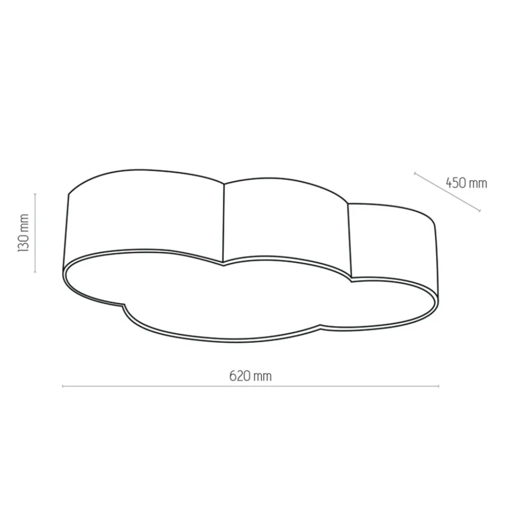 Plafon Sufitowy CLOUD Len Abażur 4xE27 * TK Lighting Outlet