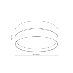Plafon Sufitowy ECO Beżowy Szary Abażur 3xE27 45cm * TK Lighting Outlet