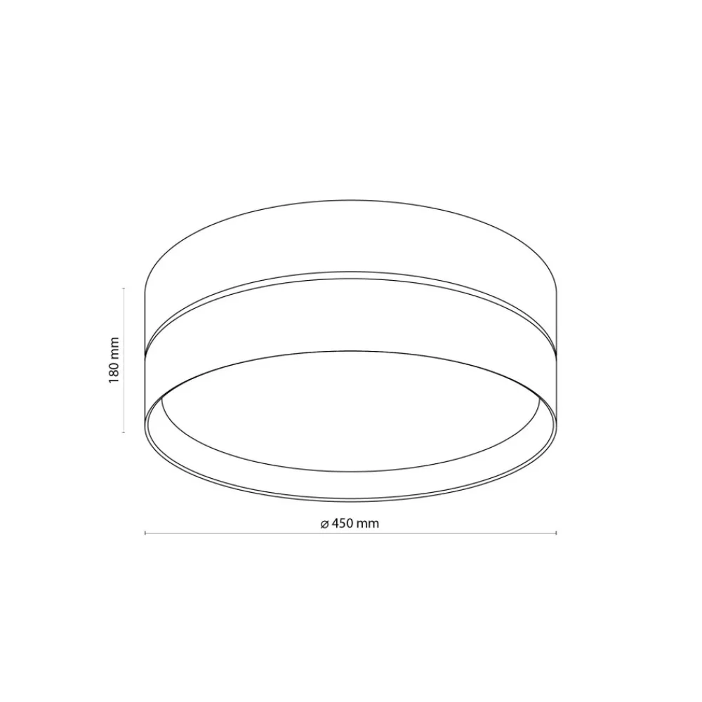 Plafon Sufitowy ECO Beżowy Szary Abażur 3xE27 45cm * TK Lighting Outlet