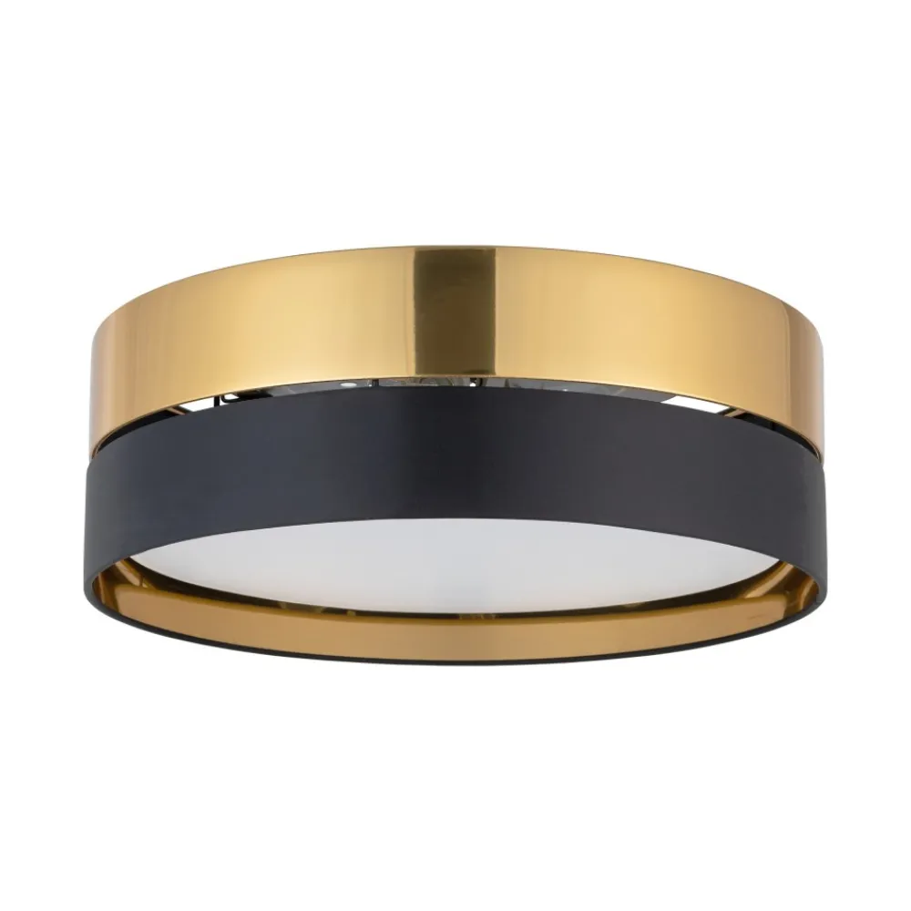 Plafon Sufitowy HILTON Czarny Złoty Abażur 4xE27 45cm * TK Lighting Best