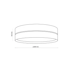 Plafon Sufitowy HILTON Czarny Złoty Abażur 4xE27 60cm * TK Lighting Discount