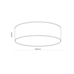 Plafon Sufitowy LIBERIA Brązowy Abażur 4xE27 60cm * TK Lighting Hot
