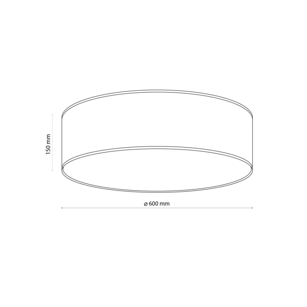 Plafon Sufitowy LIBERIA Brązowy Abażur 4xE27 60cm * TK Lighting Hot