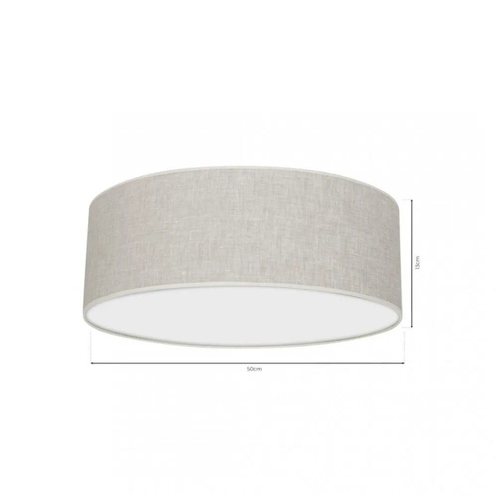 Plafon Sufitowy LINO Biały Szary Abażur 3xE27 50cm * Eko-light Best