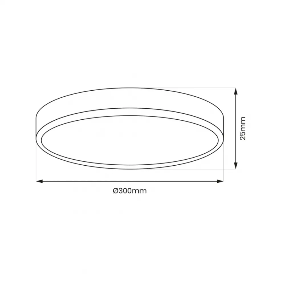 Plafon Sufitowy MAQ Czarny Biały Regulacja Barwy 24W LED 30cm * Eko-light