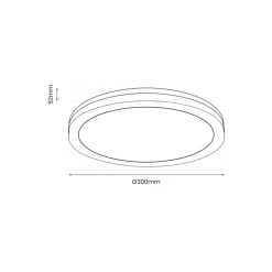 Plafon Sufitowy MARLON Czarny Biały 36W LED 4000K IP54 30cm * Eko-light Hot
