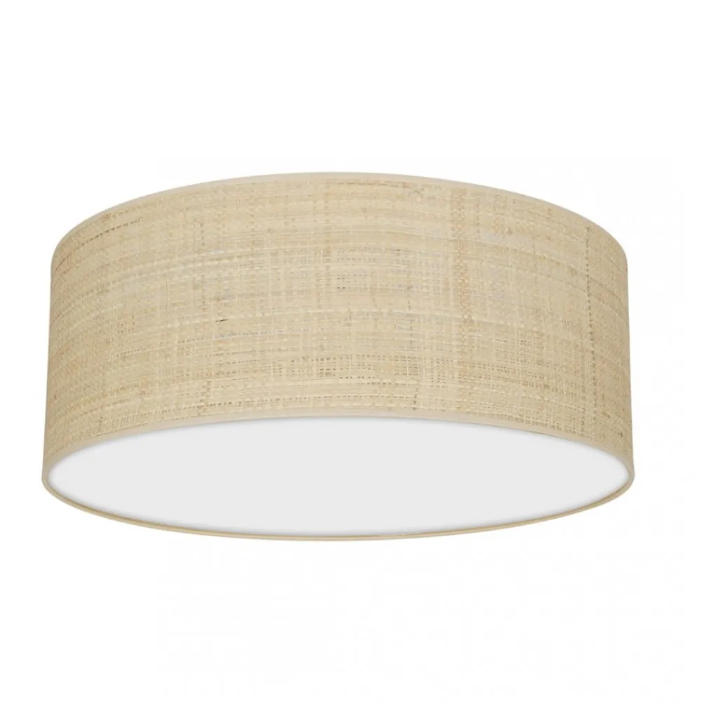 Plafon Sufitowy MARSHALL Biały Ratan Abażur 2xE27 40cm * Eko-light Discount