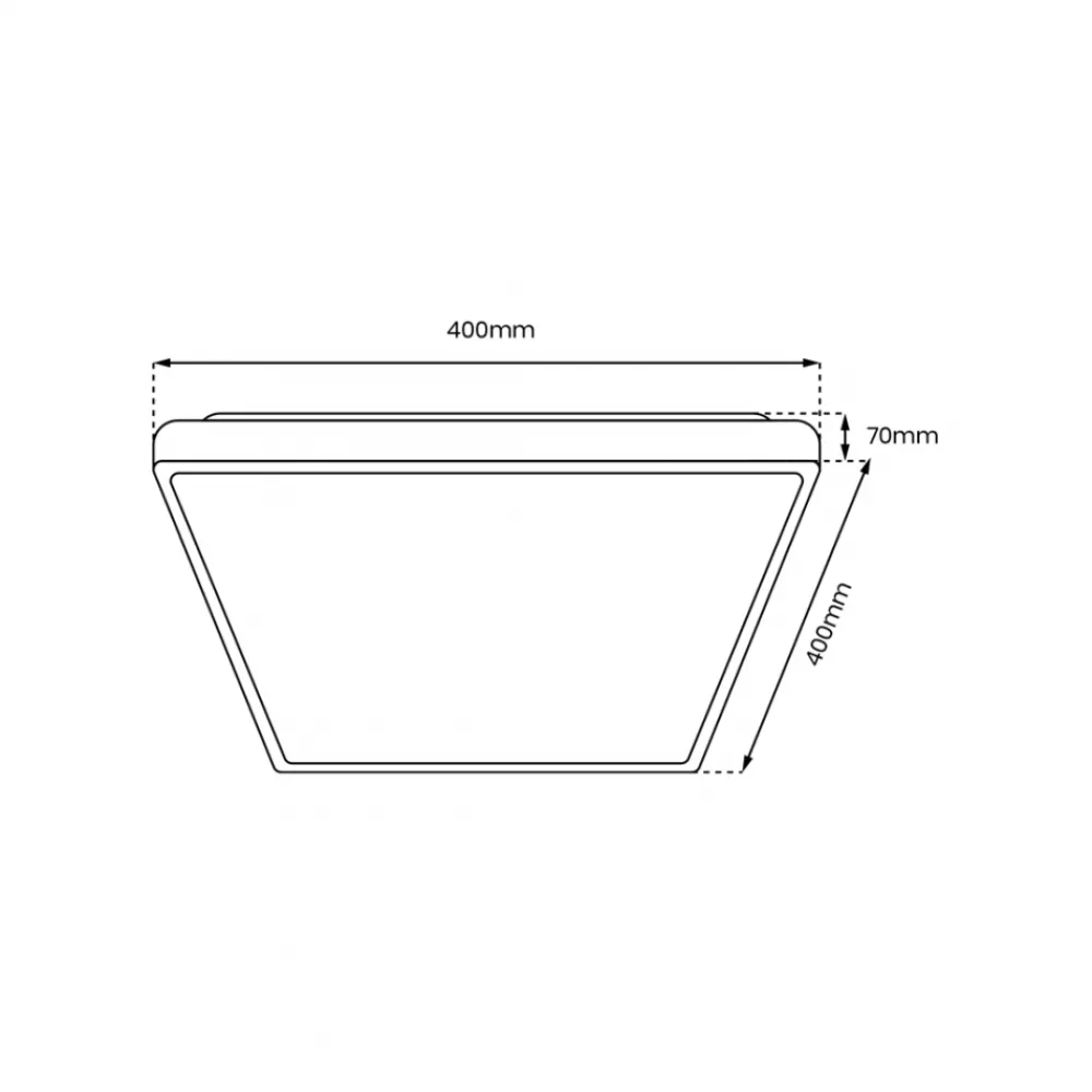Plafon Sufitowy QUADRO Biały Czarny 38W LED 40cm * Eko-light