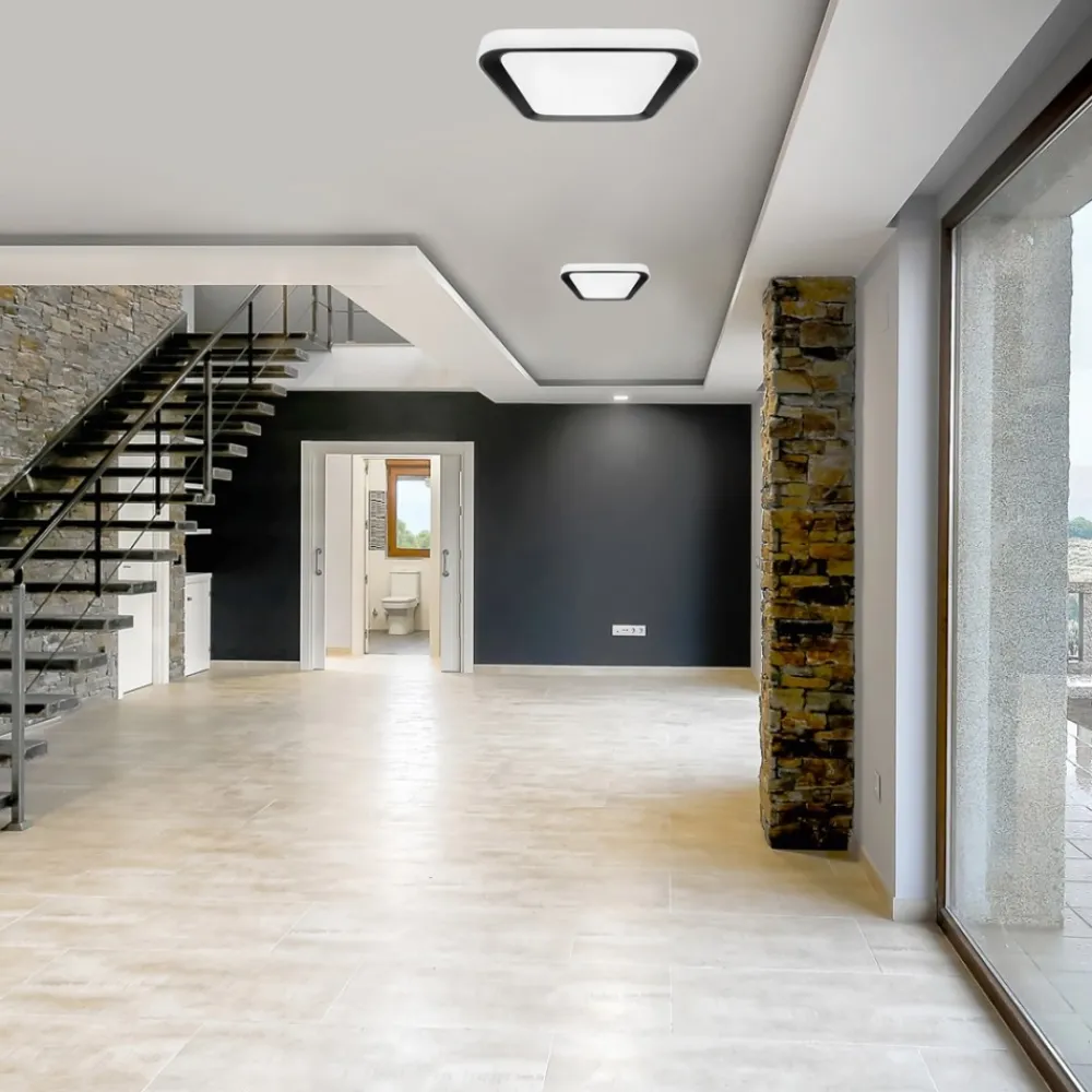 Plafon Sufitowy QUADRO Biały Czarny 38W LED 40cm * Eko-light