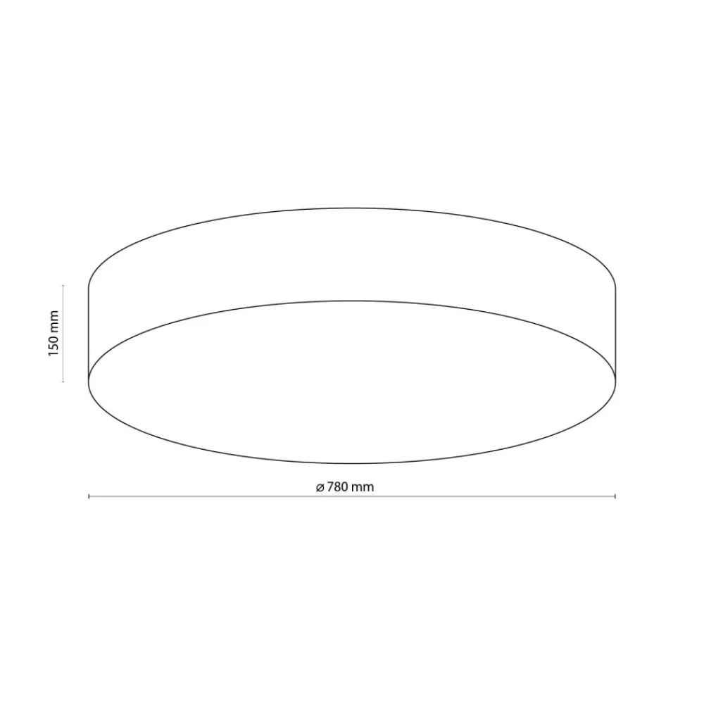 Plafon Sufitowy RONDO Biały Abażur 6xE27 78cm * TK Lighting Online