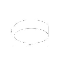 Plafon Sufitowy RONDO Czarny Abażur 4xE27 45cm * TK Lighting Outlet