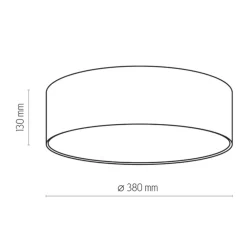 Plafon Sufitowy RONDO KIDS Różowy Abażur 4xE27 38cm * TK Lighting