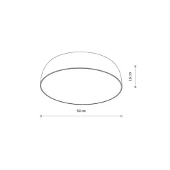Plafon Sufitowy SATELLITE Czarny 7xE27 58cm * Nowodvorski
