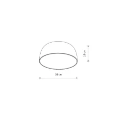 Plafon Sufitowy SATELLITE Szary 3xE27 38cm * Nowodvorski Discount