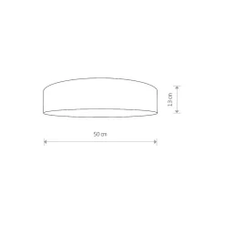 Plafon Sufitowy TURDA Biały Kremowy Abażur 3xE27 50cm * Nowodvorski Sale