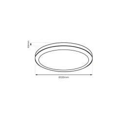 Plafon Sufitowy VERA Biały Barwa Neutralna 4000K 18W LED IP65 22cm * Eko-light Clearance