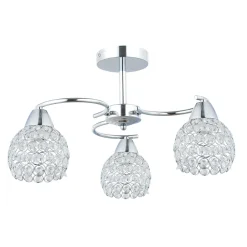 Plafon sufitowy z kryształowymi kloszami Crystal I 3xE27 * HowHomely Discount
