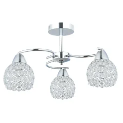 Plafon sufitowy z kryształowymi kloszami Crystal I 3xE27 * HowHomely Discount