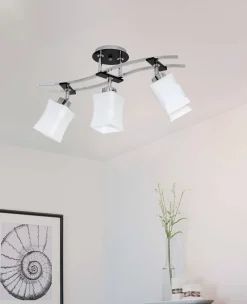 Plafon szklany Derby potrójny chrom glam * Luminex Best