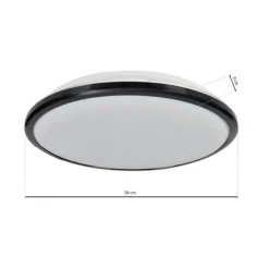 Plafon TERMA czarny 24W LED IP44 36 cm * Eko-light Clearance