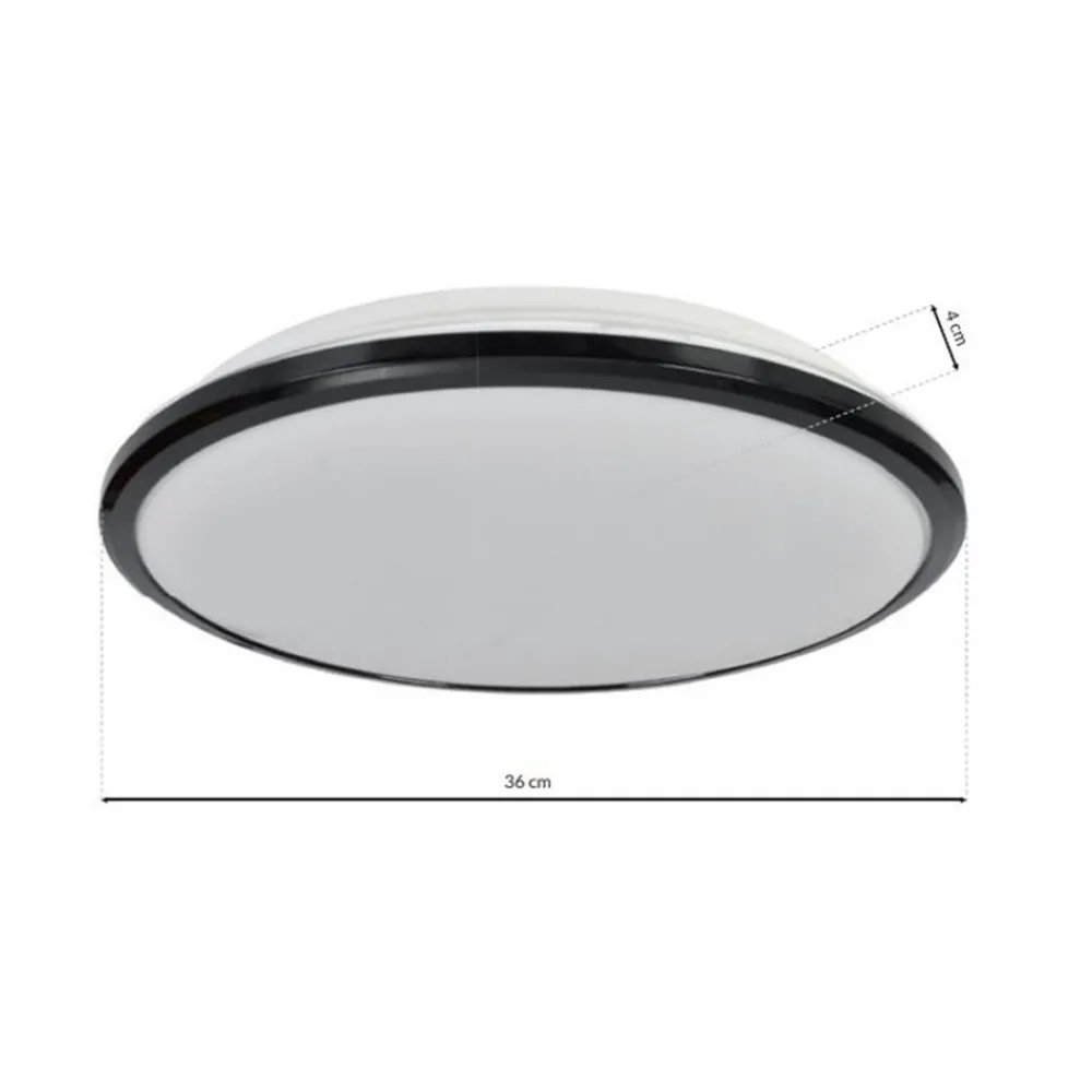 Plafon TERMA czarny 24W LED IP44 36 cm * Eko-light Clearance