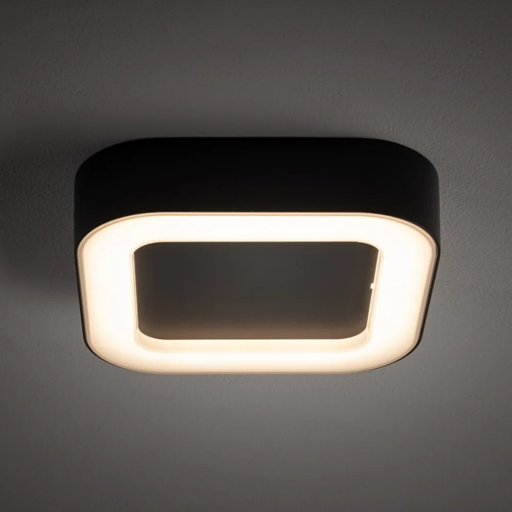 Plafon Zewnętrzny PUEBLA Czarny 12W LED 3000K IP54 20cm * Nowodvorski New