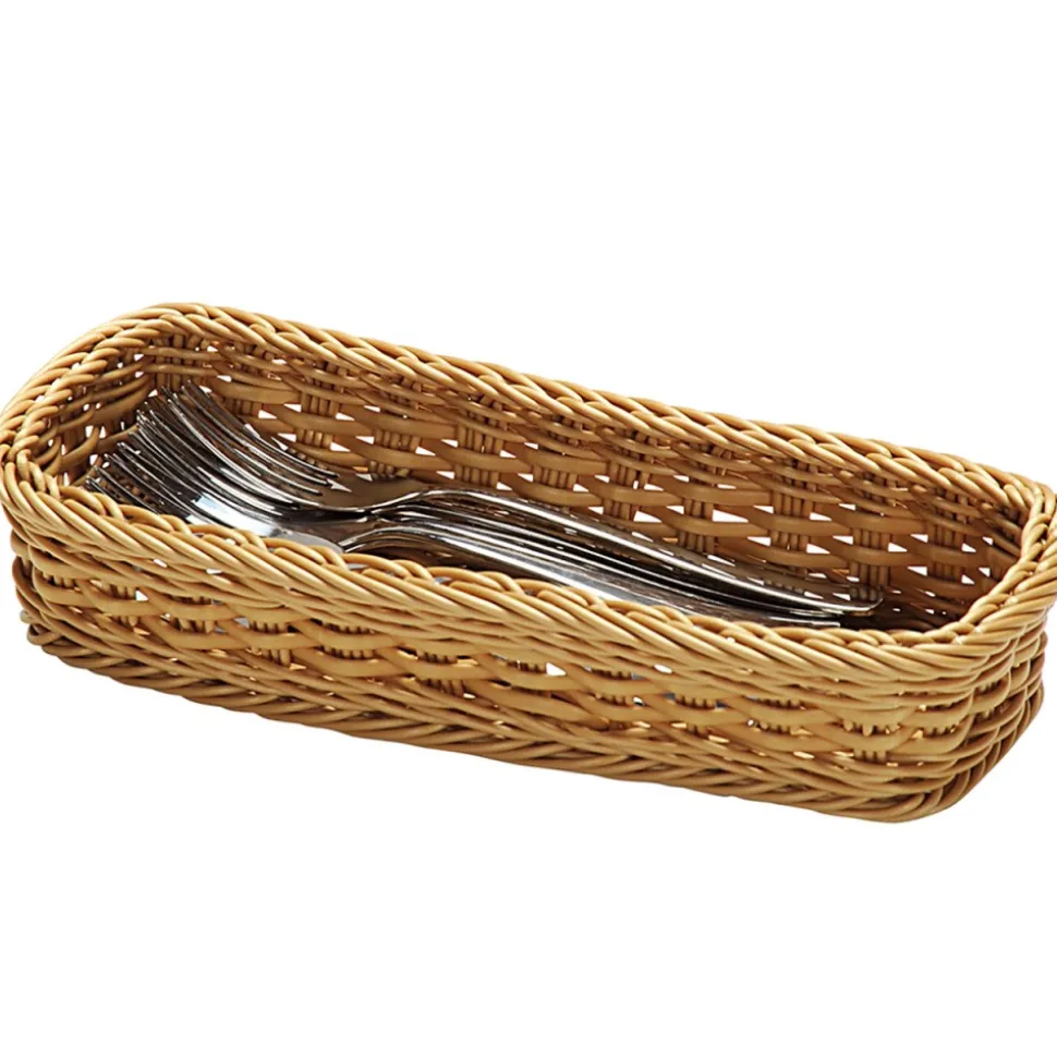 Pleciony koszyk na sztućce 28x12x6 cm