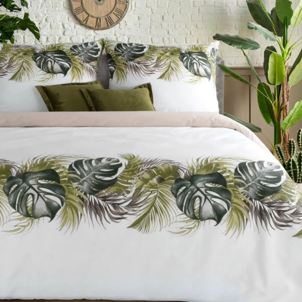Pościel AMBER monstera 220x200 cm bawełna