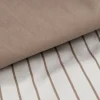 Pościel RAYA paski biało beżowa 140x200 satyna