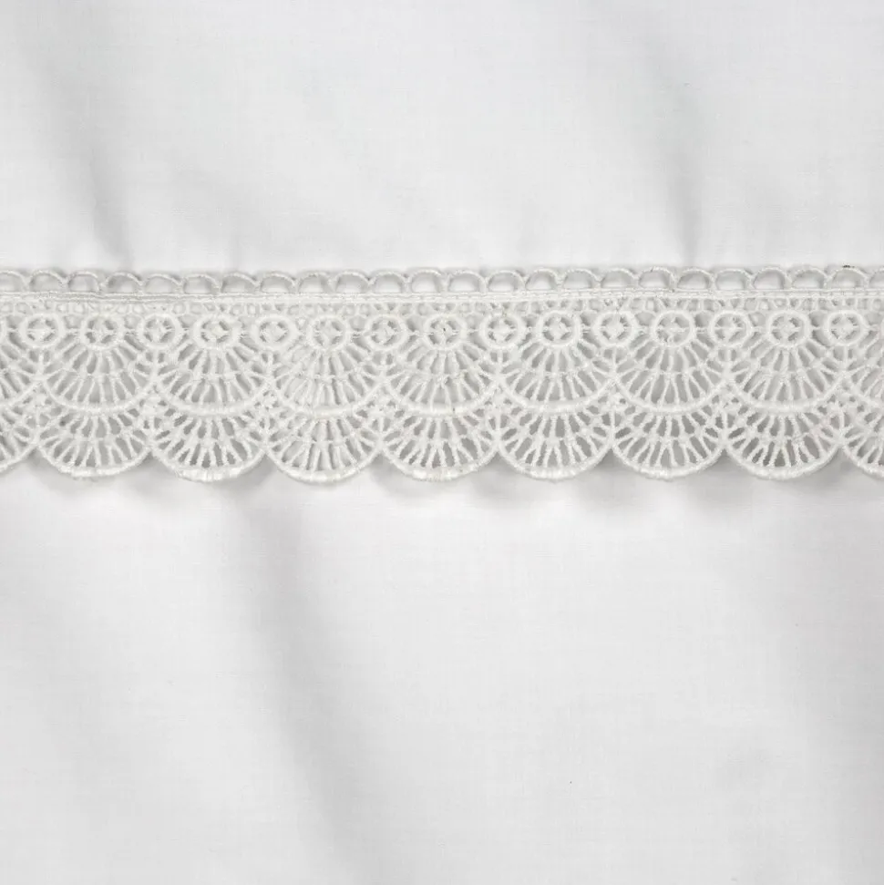 Pościel RETRO 160x200 koronka biała