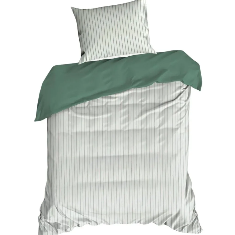 Pościel RAYA paski biało miętowa 140x200 satyna * EUROFIRANY B.B. Choczyńscy Sp.J. Outlet