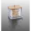 Podajnik na patyczki do uszu z bambusową pokrywą * Bathroom Solutions Outlet