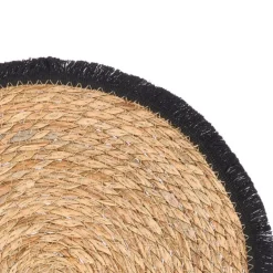 Podkładka na stół boho 38 cm czarne frędzle
