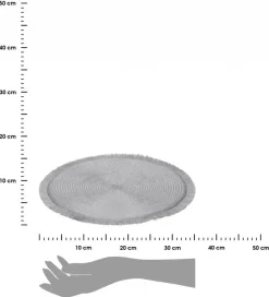 Podkładka na stół okrągła srebrna 35 cm