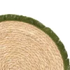 Podkładka na stół boho 38 cm zielone frędzle * KINVARA Online