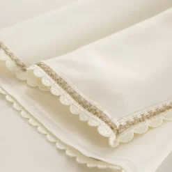 Podkładki LACE 30x40 cm kremowy komplet 4 szt. haftowane zdobienie